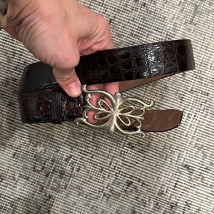 Vintage Croc Leather Belt
